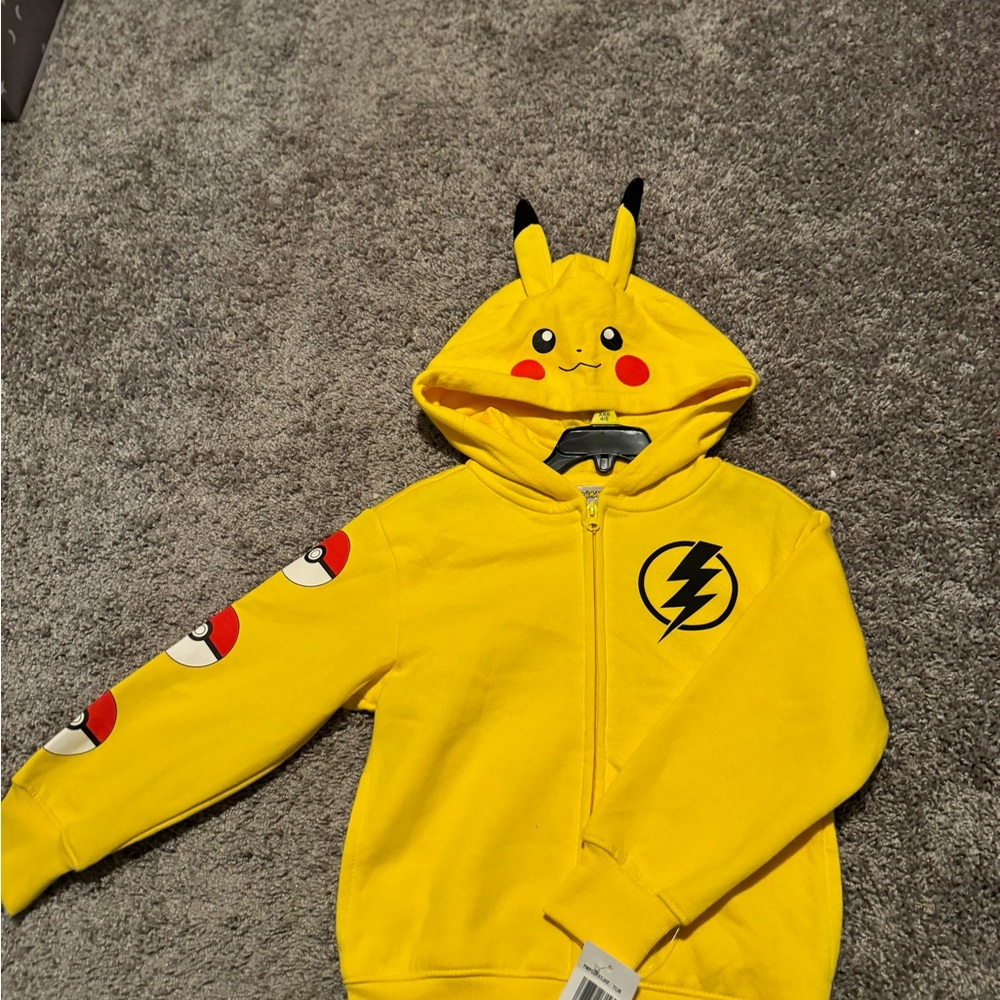 Yellow Pikachu Hoodie with Ears